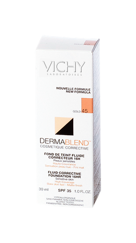 Image VICHY-DERMABLEND FOND DE TEINT FLUIDE CORRECTEUR  N° 45 GOLD 30 ML