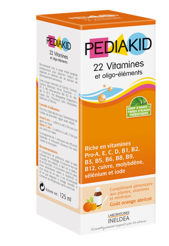 PEDIAKID 22 VITAMINES ET OLIGOELEMENTS SIROP 125ML