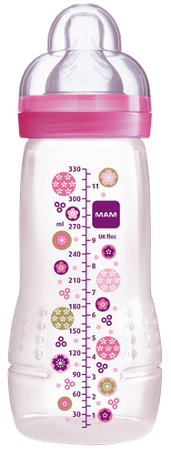 Image BIBERON MAM DEBIT RAPIDE ROSE CERCLE 330ML